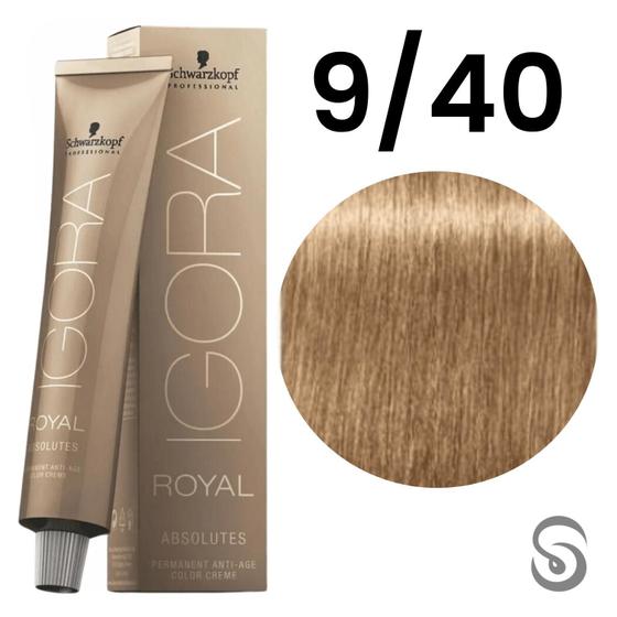 Imagem de Schwarzkopf Igora Absolutes Coloração 9/40 Louro Extra Claro Bege Natural  60ml