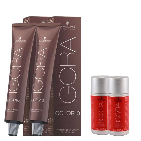 Imagem de Schwarzkopf Igora Color10 2x 5/0 Castanho Claro + 2 Ox. 20v
