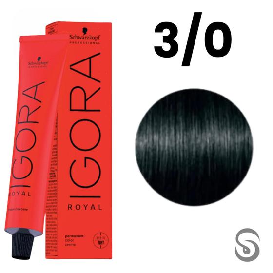 Imagem de Schwarzkopf Igora Royal Coloração 3/0 Castanho Escuro Natural  60ml