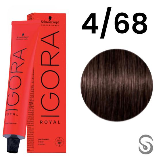 Imagem de Schwarzkopf Igora Royal Coloração 4/68 Castanho Médio Marrom Vermelho  60ml