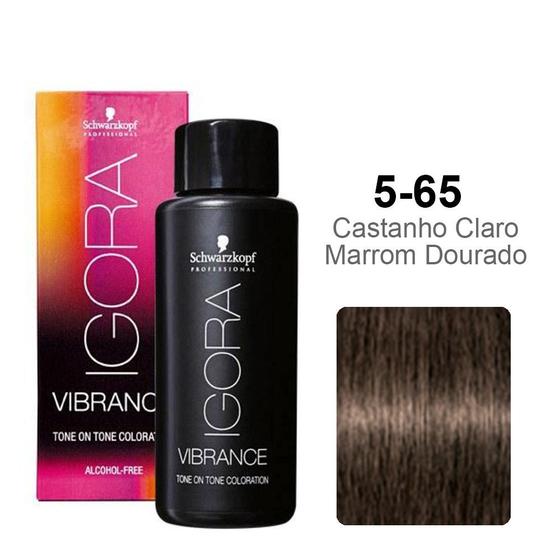 Imagem de Schwarzkopf  Igora Vibrance 5-65 Castanho Claro Natural Marrom Dourado 60ml