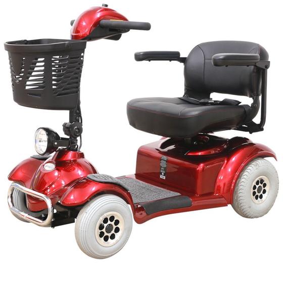 Imagem de Scooter Elétrica Cadeira de Rodas Motorizada Freedom Mirage RX com Ré Vermelho
