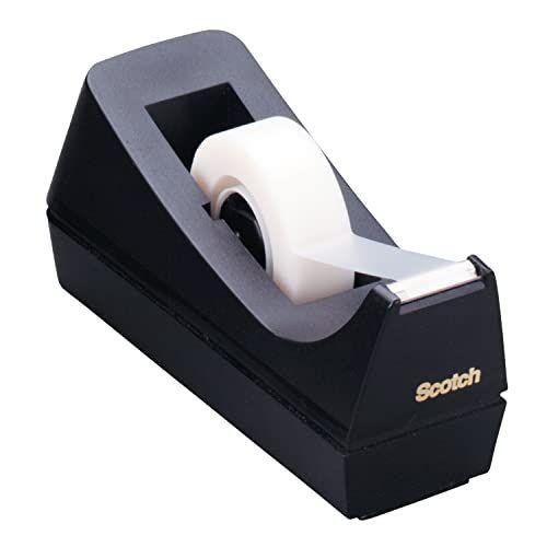 Imagem de Scotch Classic Desktop Tape Dispenser C-38, Preto, 1 no núcleo, Feito de Plástico 100% Reciclado, 1 Dispensador (C-38)