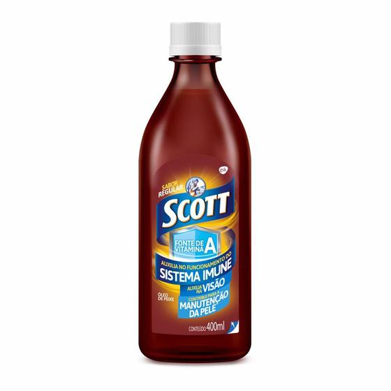 Scott Regular 400ml - Suplemento Alimentar - Vitamina A e D Menor preço em Scott Regular 400ml - Suplemento Alimentar - Vitamina A e D