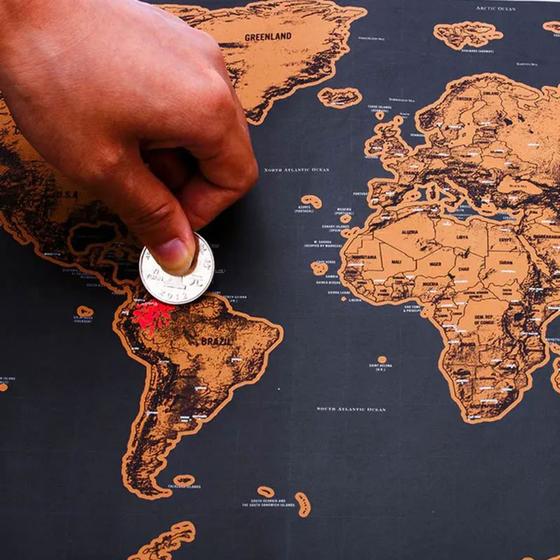 Imagem de Scratch Map Raspadinha Raspe Os Lugares Visitados Mapa Mundi Raspa Mundi