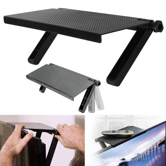 Imagem de Screen Top Shelf Rack Storage Space Display Black Wokex