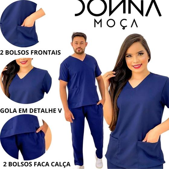 Imagem de Scrub Pijama Cirúrgico Feminino Oxford Não Amassa-hospitalar