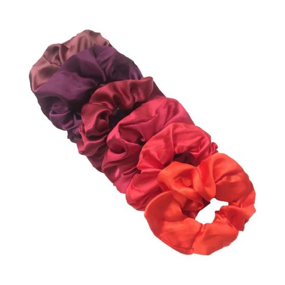 Imagem de Scrunchies de Cetim para Meninas - Elásticos de Cabelo e Porta-Rabos de Cavalo