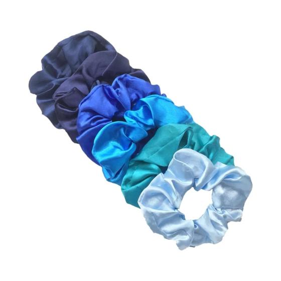 Imagem de Scrunchies de Cetim para Meninas - Elásticos de Cabelo e Porta-Rabos de Cavalo