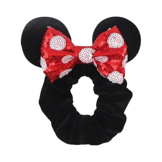 Imagem de Scrunchies de Veludo com Orelhas de Mickey - Para Meninas e Mulheres