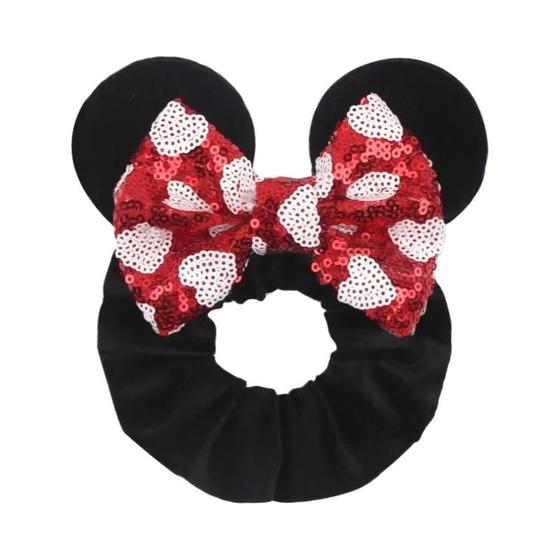 Imagem de Scrunchies de Veludo com Orelhas de Mickey - Para Meninas e Mulheres