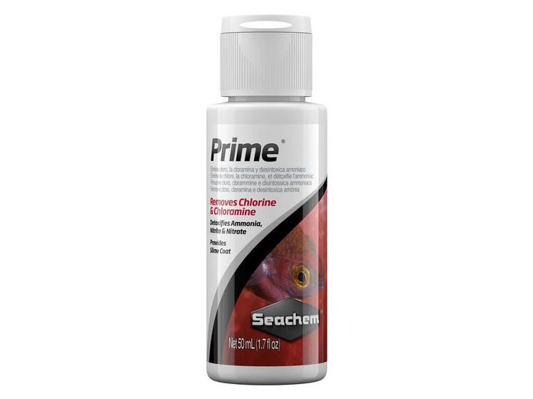 Imagem de Seachem Prime 50ml - Remove Amônia, Cloro E Metais Pesados