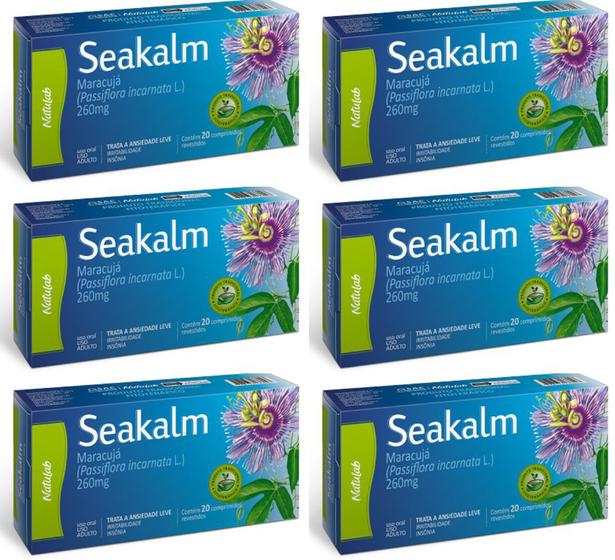 Imagem de Seakalm 20 Comprimidos Kit Com 6 Caixas - Calmante Natural