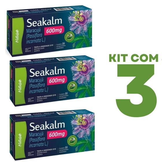 Imagem de Seakalm 600 20 cp  Kit com 3 Caixas