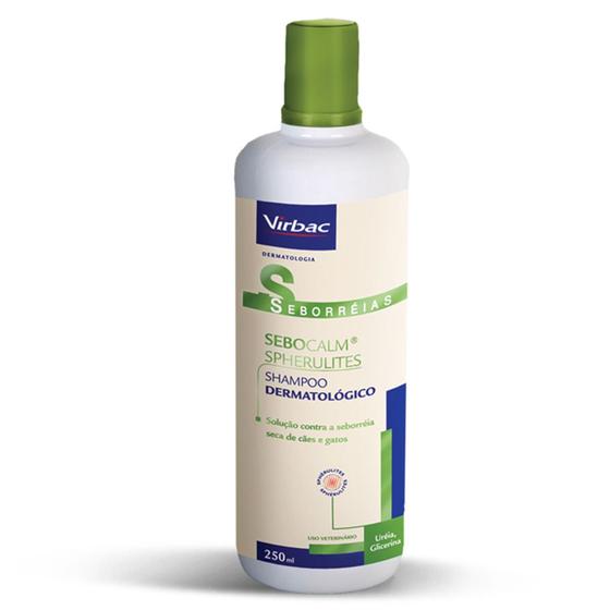 Imagem de Sebocalm Spherulites Shampoo Virbac para Cães e Gatos 250ml