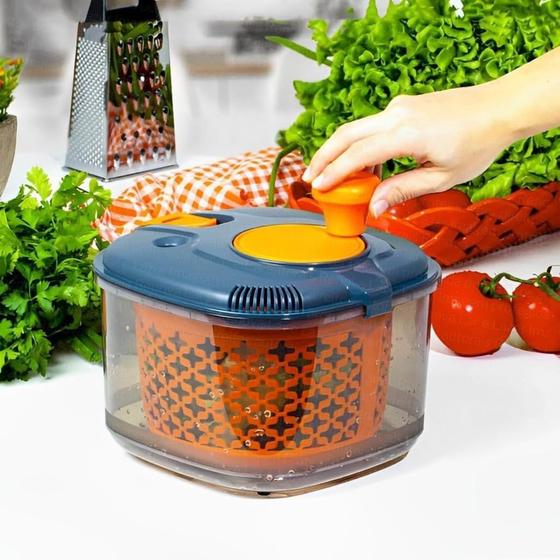 Seca Saladas Centrífuga 4,2L Folhas E Verduras Cor Laranja Menor preço em Seca Saladas Centrífuga 4,2L Folhas E Verduras Cor Laranja