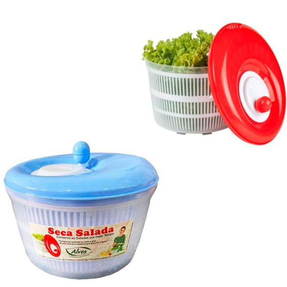 Imagem de Seca Saladas Centrífuga Secador De Folhas Verduras Grande 4,5 L