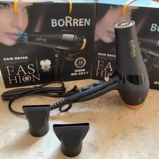 Secador Cabelo 5000w Profissional Borren íon Negativo Menor preço em Secador Cabelo 5000w Profissional Borren íon Negativo