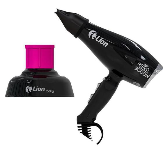 Imagem de Secador Cabelo Aero 3000W Lion 220V+Difusor Cachos Lion Pink