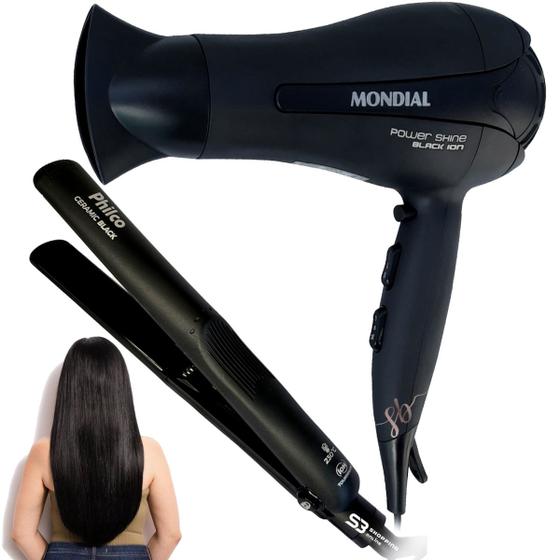 Imagem de Secador de cabelo 2000w mondial e chapinha profissional