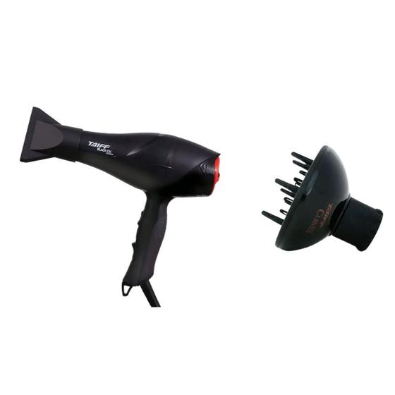 Imagem de Secador De Cabelo Black Ion 2000W Taiff 220V +Difusor Curves