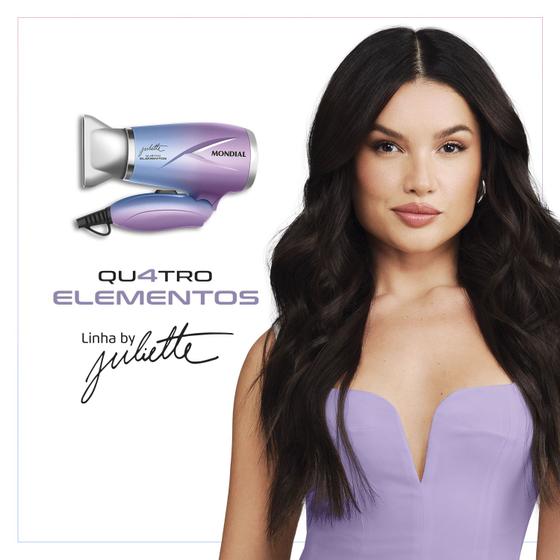 Secador de Cabelo By Juliette Mondial Azul e Rosa SCTJU03