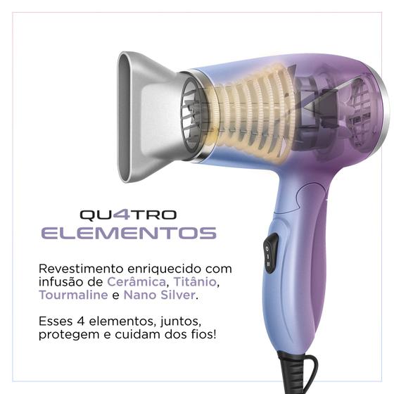 Secador de Cabelo By Juliette Mondial Azul e Rosa SCTJU03