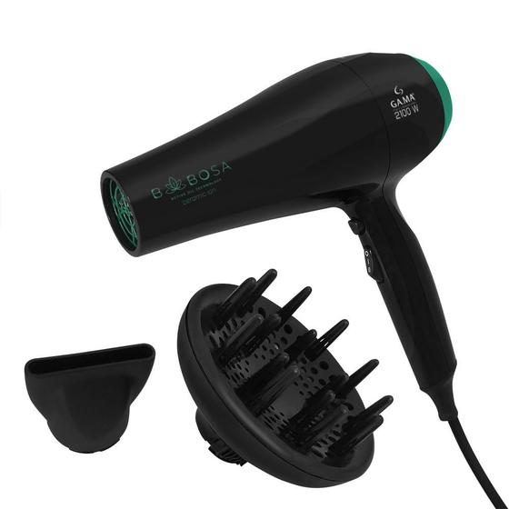 Imagem de Secador de Cabelo GA.MA ITALY Babosa com Ceramic Íon 2100W Preto/Verde 127V