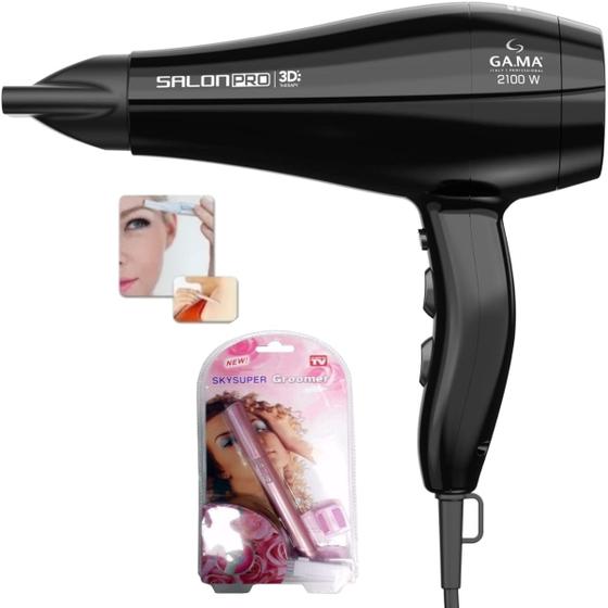 Imagem de Secador De Cabelo Gama Italy 2100w Ions Profissional Motor Ac Salon Ar Quente Frio Aparador Sobrancelha Sky