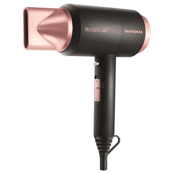 Imagem de Secador de Cabelo Mondial Black Rose Ion SC-38 - 1900W - 220V - Preto e Rosa