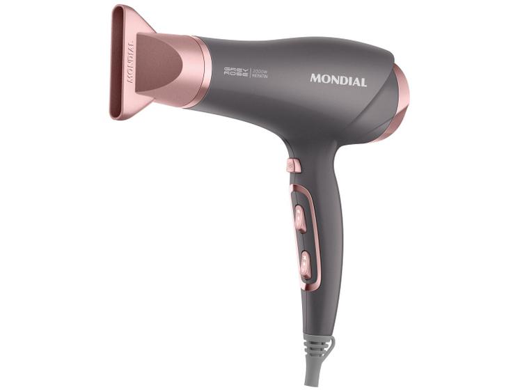 Secador de Cabelo Mondial Keratin Grafite e Rosé Menor preço em Secador de Cabelo Mondial Keratin Grafite e Rosé