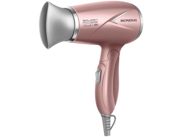 Imagem de Secador de Cabelo Mondial SC-47-GR Golden Rose para Viagem Dobrável com Íons Turmalina 1200W