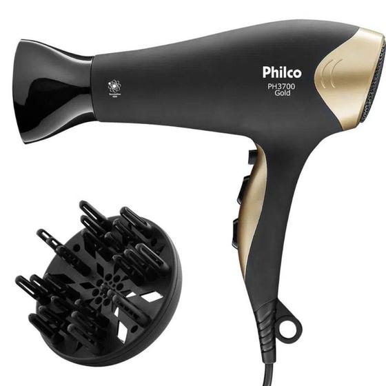 Imagem de Secador de Cabelo Philco PH3700 Gold Com Difusor 2000W