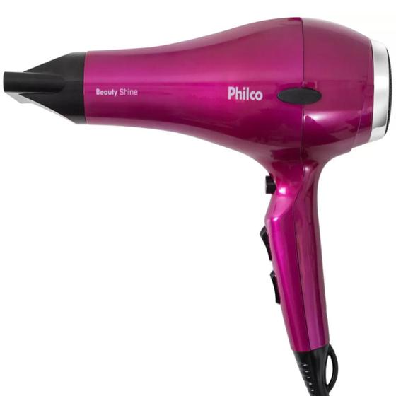 Imagem de Secador De Cabelo Philco Shine 2000w Profissional Salão Motor Ac Tourmaline Ions Ar Quente e Frio