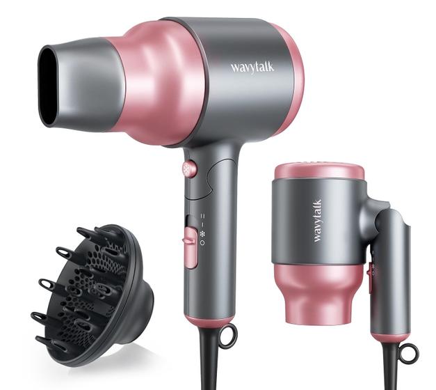 Imagem de Secador de Cabelo Portátil Wavytalk 1600W com Difusor - Rosa