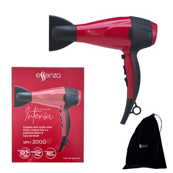 Imagem de Secador De Cabelo Profissional Essenza - AC 2000W-127V Com Gerador De Íons + Bag - EB044