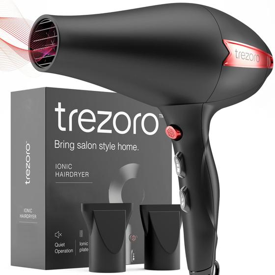 Imagem de Secador de Cabelo Profissional TREZORO 2200W - Tecnologia Iônica