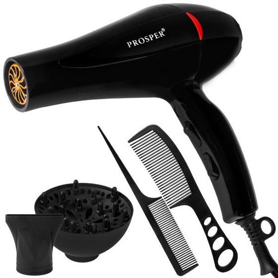 Imagem de Secador de Cabelo Prosper P-6601 2.800 Watts 110V ~ 60 HZ - Preto