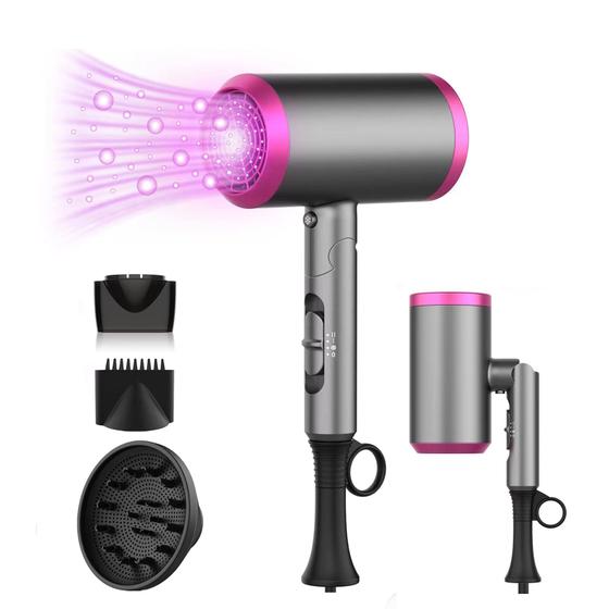 Imagem de Secador de cabelo Roykoo 2000W Professional Ionic com difusor e bicos