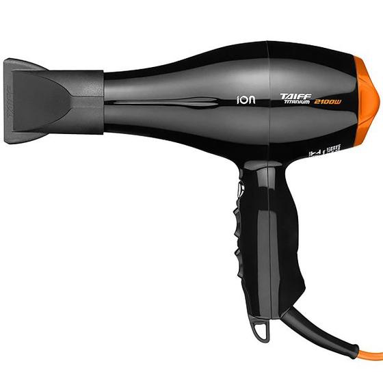 Imagem de Secador de Cabelo Taiff Titanium 2.100 Watts 127V ~ 50/60 HZ - Preto/Laranja