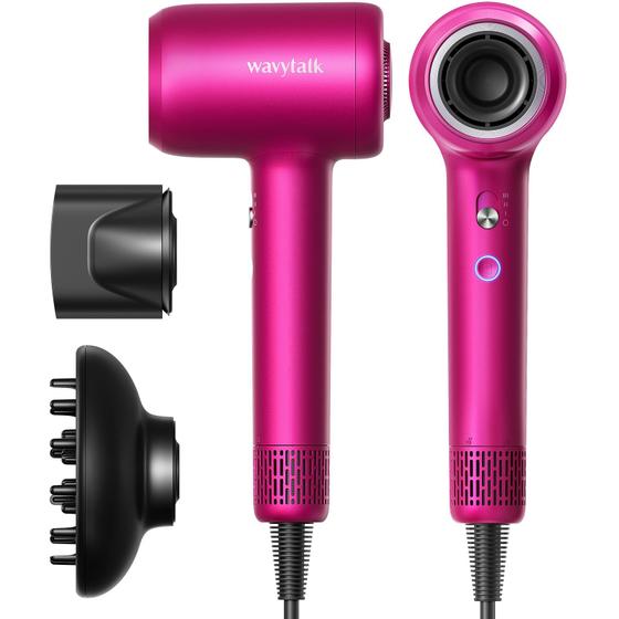 Imagem de Secador de cabelo Wavytalk Turblow Pro de secagem rápida com difusor rosa