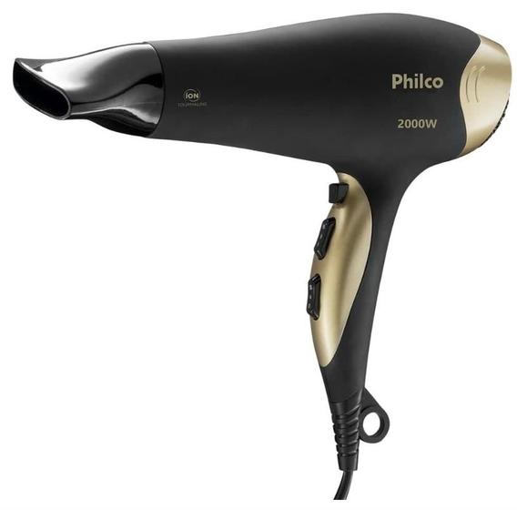 Imagem de Secador de Cabelos 2000W Philco 2 Velocidades 3 Temperaturas Preto 220V
