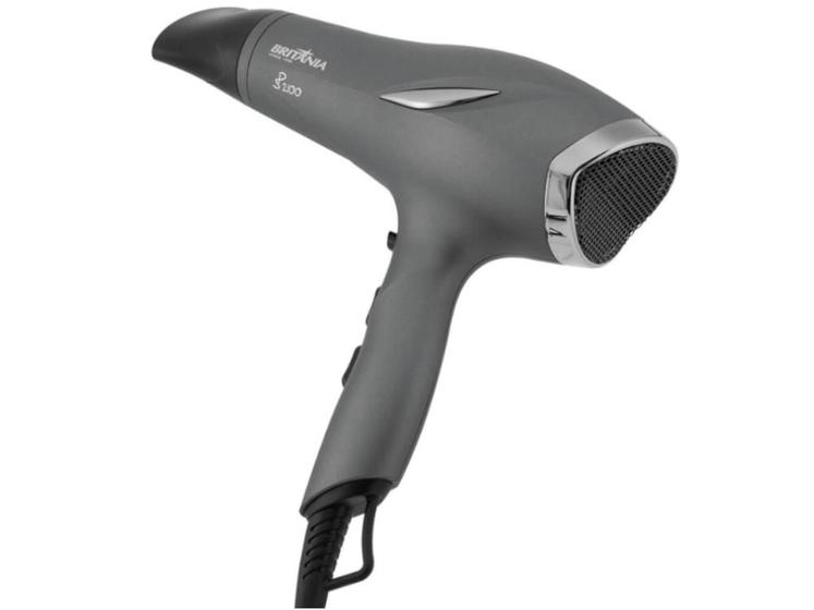 Secador de Cabelos Britânia Cherry Tourmaline Ion - Cinza - 127V -SP2100 Menor preço em Secador de Cabelos Britânia Cherry Tourmaline Ion - Cinza - 127V -SP2100