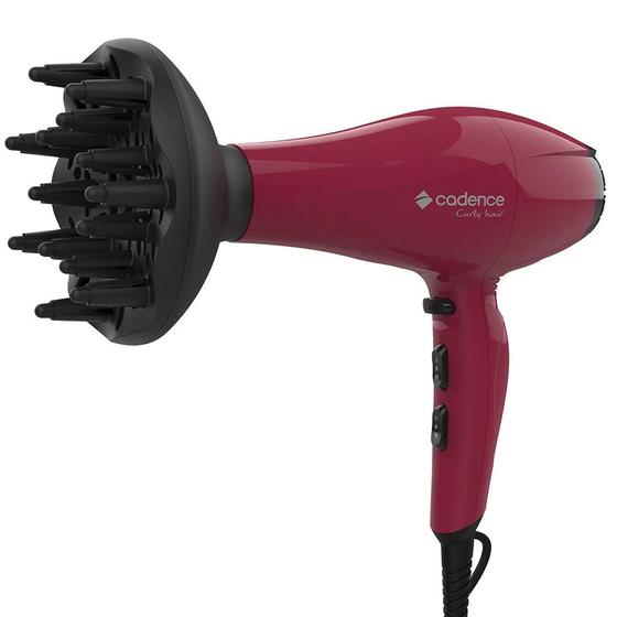 Imagem de Secador de Cabelos Cadence Sec530 Curly Hair Rosa + Difusor