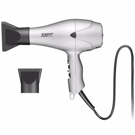 Secador de Cabelos Taiff Fox Íon Motor AC Profissional 2000W Prata 110v Menor preço em Secador de Cabelos Taiff Fox Íon Motor AC Profissional 2000W Prata 110v