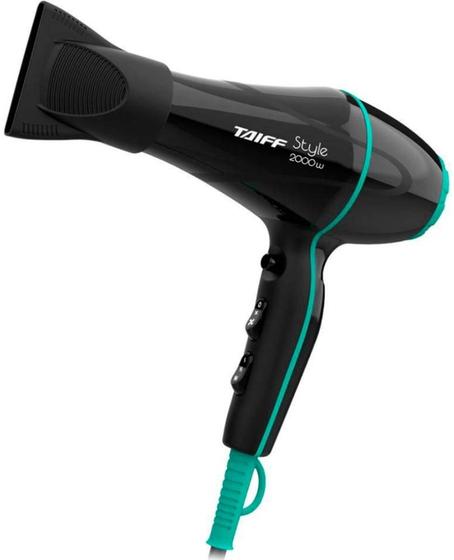 Imagem de Secador de Cabelos Taiff Style 2000W Profissional Com 3 Níveis de Temperaturas 2 Velocidades Jato Ar Frio