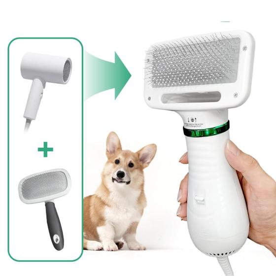 Imagem de Secador De Pelo DS Escova Pente Pet Tosa Profissional Portátil 110V ideal para gatos