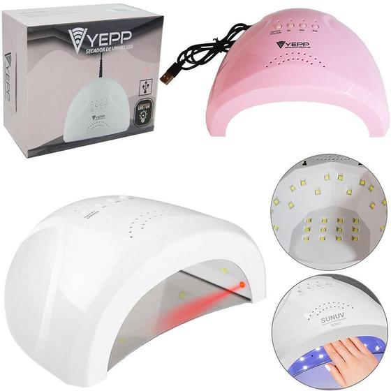 Imagem de Secador De Unhas Portatil Yepp 24V Com 30 Leds + Temporizador E Cabo Usb