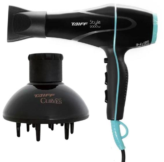 Secador Taiff Style 2000W com Difusor De Cachos Taiff Curves Menor preço em Secador Taiff Style 2000W com Difusor De Cachos Taiff Curves