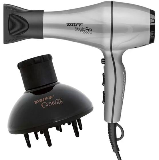 Imagem de Secador Taiff Style Pro 2000W Com Difusor De Cachos Taiff Curves